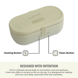 UVI Plus Self-Heating Electric Lunch Box with USB-C & UV Light Sanitizer, Portable Food Warmer, Heated Lunch Container, Leakproof Meal Box