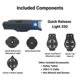 Quick Release Light 350 – Bike Headlight, USB Rechargeable, Compact Cycling Light