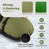 Inflatable Fishing Float Tube with Adjustable Rod Holder and Fish Hook Stator - Solo Angler Watercraft, Portable Fishing Platform, Gear Storage Float
