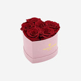 Baby Heart Preserved Red Rose Box in Light Pink Gift Case – romantic keepsake, soft pastel décor, timeless elegance