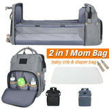 Stroller Diaper Bag with Baby Bed - 3in1, versatile, bed mat