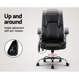 8-Point PU Leather Massage Office Chair with Vibration Therapy and Lumbar Support - Ergonomic Executive Seating, Adjustable Work Chair, High-Back Comfort Recliner