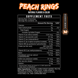 BLACKLABEL Multi Gummy Daily Vitamins for Active Athletes - Peach Rings, Multivitamin, Recovery Support