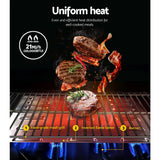 Grillz Portable 2 Burner Gas BBQ Grill with Stainless Steel Construction, Outdoor Cooking Station, Dual-Burner Barbecue Cooker, Travel Grilling System