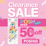 (CLEARANCE 🏷️) POSH KIDS KF94 Small Mask Little Letters - Pink (KA08)