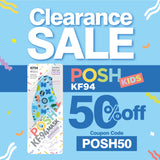 (CLEARANCE 🏷️)  POSH KIDS KF94 Small Mask Little Letters - Blue (KA09)