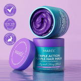 Purple Hair Mask for Blonde Tone Correction & Deep Conditioning, brass neutralizing, color care, shine enhancement