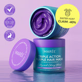Purple Hair Mask for Blonde Tone Correction & Deep Conditioning, brass neutralizing, color care, shine enhancement