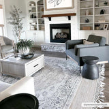 Rudo Neutral Medallion Washable Rug – classic design, easy-care, versatile