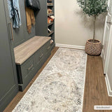 Rudo Neutral Medallion Washable Rug – classic design, easy-care, versatile