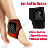 Electric Ankle Support Brace with Heat & Vibration Therapy – Adjustable Comfort Wrap, Ankle Stabilizer Sleeve, Recovery Support Device