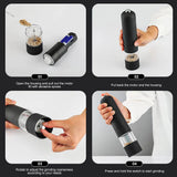 Automatic Electric Salt & Pepper Grinder Set – One-Touch Spice Mill, Adjustable Seasoning Tool, Modern Kitchen Essential