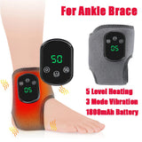 Electric Ankle Support Brace with Heat & Vibration Therapy – Adjustable Comfort Wrap, Ankle Stabilizer Sleeve, Recovery Support Device