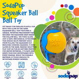 Squeak Ball - Durable Squeaky Dog Toy, Floats, Chew Toy - USA Made