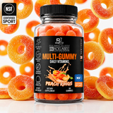BLACKLABEL Multi Gummy Daily Vitamins for Active Athletes - Peach Rings, Multivitamin, Recovery Support