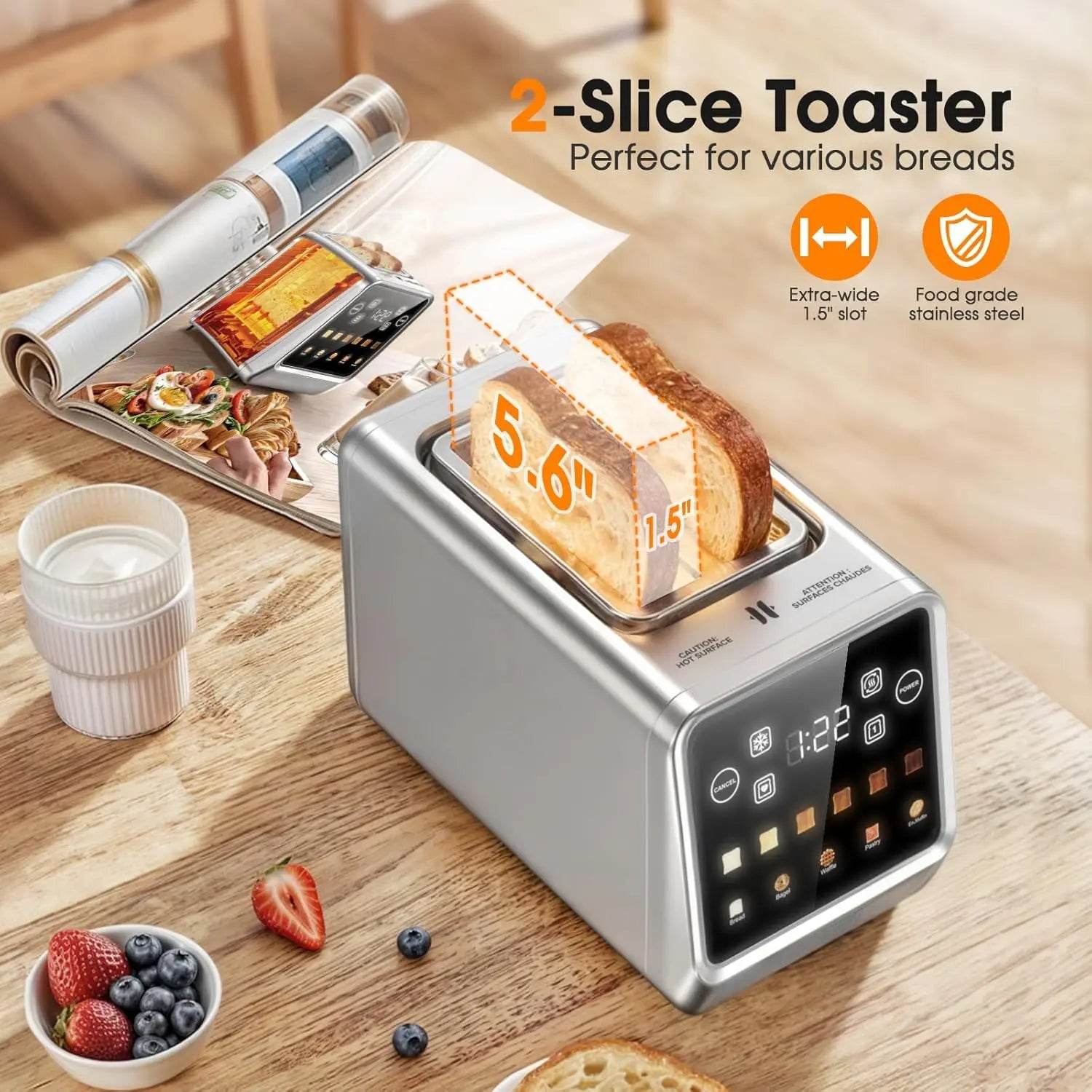 Samrt Toaster Stainless Steel Smart Digital Toaster – Be Healthy