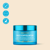 Face Polishing Scrub & Exfoliator for Smooth Hydrated Skin, dual exfoliation, texture refining, collagen care
