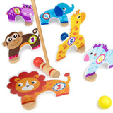 Jungle Croquet – wooden toy set, animal game, outdoor play