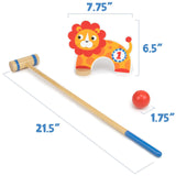 Jungle Croquet – wooden toy set, animal game, outdoor play