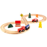 Figure 8 Wooden Train Set – classic toy railway, beginner train set, imaginative play