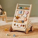 Grow & Explore Wooden Baby Development Playset with Walker and Activity Cube – early learning, motor skills, Montessori play