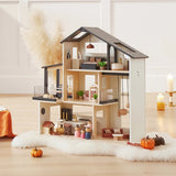 Tiny Land® Sweetwood Edge Modern Family Dollhouse for Imaginative Play – modern design, creative storytelling, wooden playset