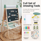 Tiny Land® Magnitales Adjustable Art Easel for Kids – creative learning, magnetic boards, space-saving design