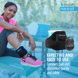 VibraCool Extended CryoVibration Therapy Wrap for Knee and Ankle Pain Relief, Cold Compression Therapy, Portable Vibration Recovery Device, Muscle Tension Support