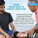 VibraCool Extended CryoVibration Therapy Wrap for Knee and Ankle Pain Relief, Cold Compression Therapy, Portable Vibration Recovery Device, Muscle Tension Support