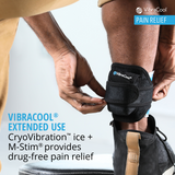 VibraCool Extended CryoVibration Therapy Wrap for Knee and Ankle Pain Relief, Cold Compression Therapy, Portable Vibration Recovery Device, Muscle Tension Support