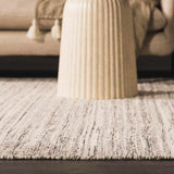 Williford Handwoven Wool Area Rug – striped design, artisan texture, neutral tones