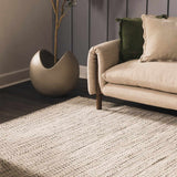 Williford Handwoven Wool Area Rug – striped design, artisan texture, neutral tones