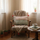 Hand-Blocked Cotton Rectangular Pillow – artisan print, decorative accent, cotton