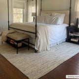 Williford Handwoven Wool Area Rug – striped design, artisan texture, neutral tones