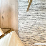 Williford Handwoven Wool Area Rug – striped design, artisan texture, neutral tones