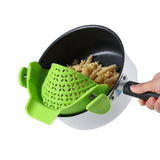 Kitchen Gadgets Silicone Pot Side Drain Stopper -spill-proof kitchen gadget, pot edge strainer