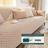 Plush Nordic Sofa Slipcover - Dog-Friendly Sofa Protector, Nordic Plush Slipcover, Non-Slip Couch Cover