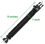 Orange Survival Bracelet 5-in-1 Multifunctional – paracord bracelet, camping gear, emergency tool