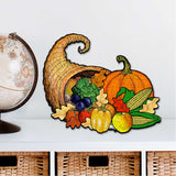 Autumn Harvest Door Hanger, Fall Holiday Decor, Handcrafted Wooden Ornament