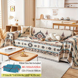 Extra Large Sofa Cover – Stretchable Furniture Protector - Stretch Sofa Protector, Linen Couch Cover, Pet-Friendly Slipcover