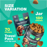 Duck-Flavored Probiotic Soft Chews for Dogs with Pumpkin & Digestive Enzymes - Bowel Support, Nutrient Absorption, Skin & Coat