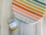 Reusable Bowl Cover- Beach Chair Stripes - Cotton Bowl Cover, Eco-Friendly Food Lid, Reusable Kitchen Cover