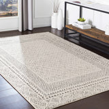 Burdette Soft Neutral Farmhouse Rug – cozy texture, modern pattern, versatile décor