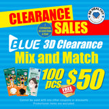 Blue 3D Clearance Mix and Match