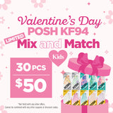 POSH KF94 Valentine's Day Special Mix and Match (Kids) - 30pcs