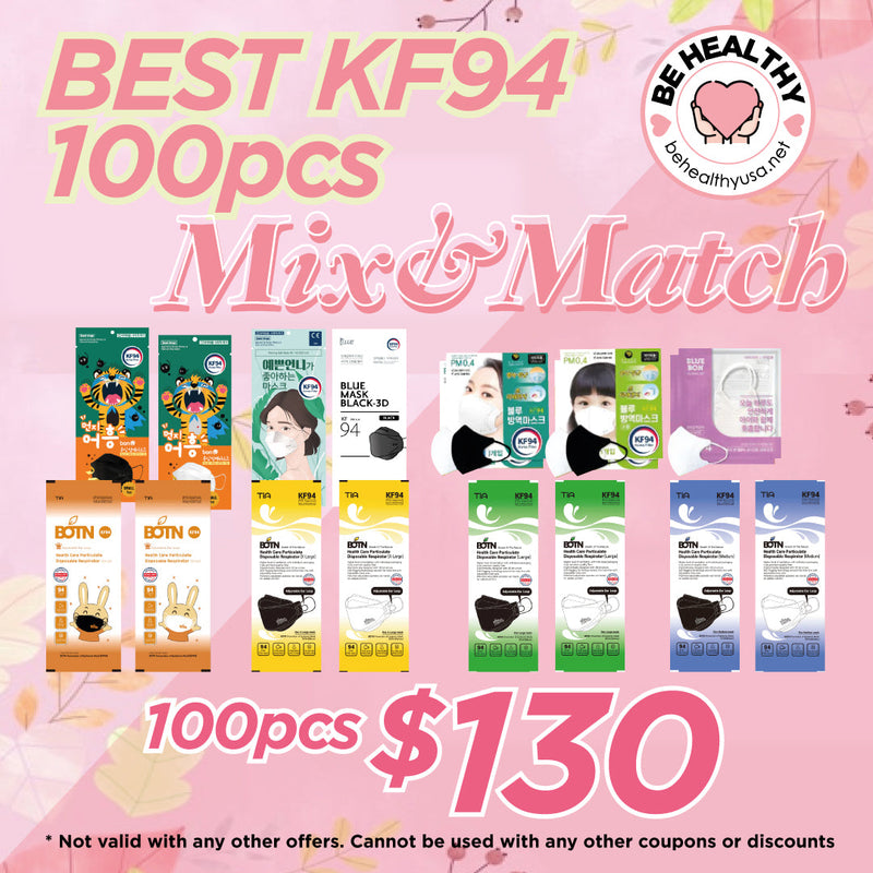 KF94 Mask 100pcs Mix & Match Happy New Year Special