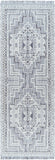 Alya Charcoal Textured Medallion Rug – modern elegance, plush comfort, polyester