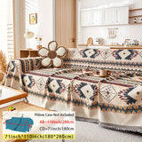 Extra Large Sofa Cover – Stretchable Furniture Protector - Stretch Sofa Protector, Linen Couch Cover, Pet-Friendly Slipcover