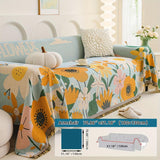 Boho Chic Double-sided Chenille Sofa Cover with Tassels - All-Season - Bohemian Couch Protector, Tassel Sofa Throw, Reversible Chenille Cover