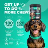 Duck-Flavored Probiotic Soft Chews for Dogs with Pumpkin & Digestive Enzymes - Bowel Support, Nutrient Absorption, Skin & Coat